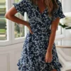 Robe en jersey imprimé fleuri