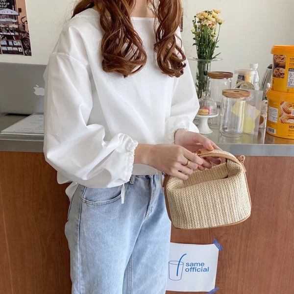 Petit sac à main en paille