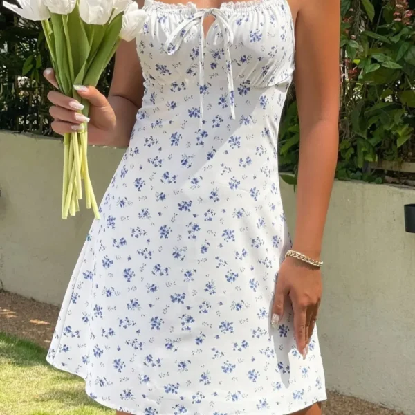 Mini robe à fleurs sexy