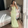 Robe longue élégante à fleurs