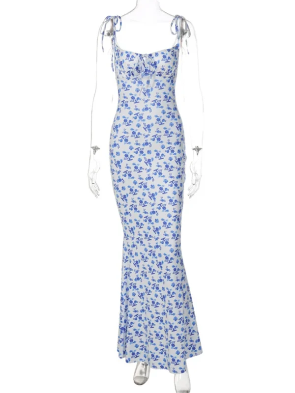 Robe longue élégante à fleurs