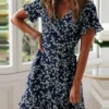 Robe en jersey imprimé fleuri