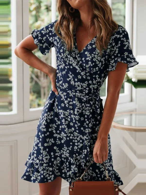 Robe en jersey imprimé fleuri