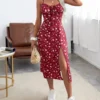Robe à imprimé fleuri avec fente