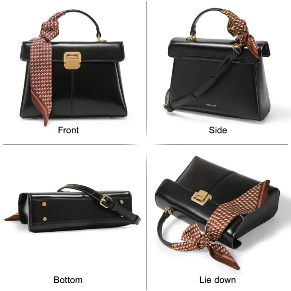 Sac à main en cuir avec écharpe