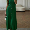 Robe longue à volants