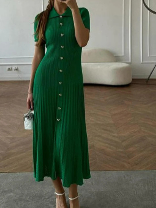 Robe longue à volants