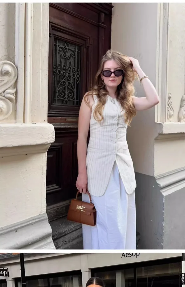 Sac en cuir trapézoïdal