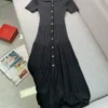 Robe longue à volants