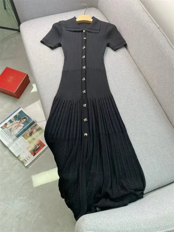 Robe longue à volants