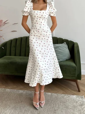 Robe mi-longue décontracté
