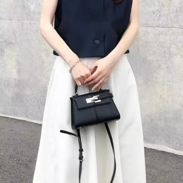 Sac en cuir trapézoïdal
